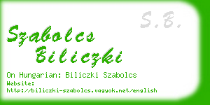 szabolcs biliczki business card